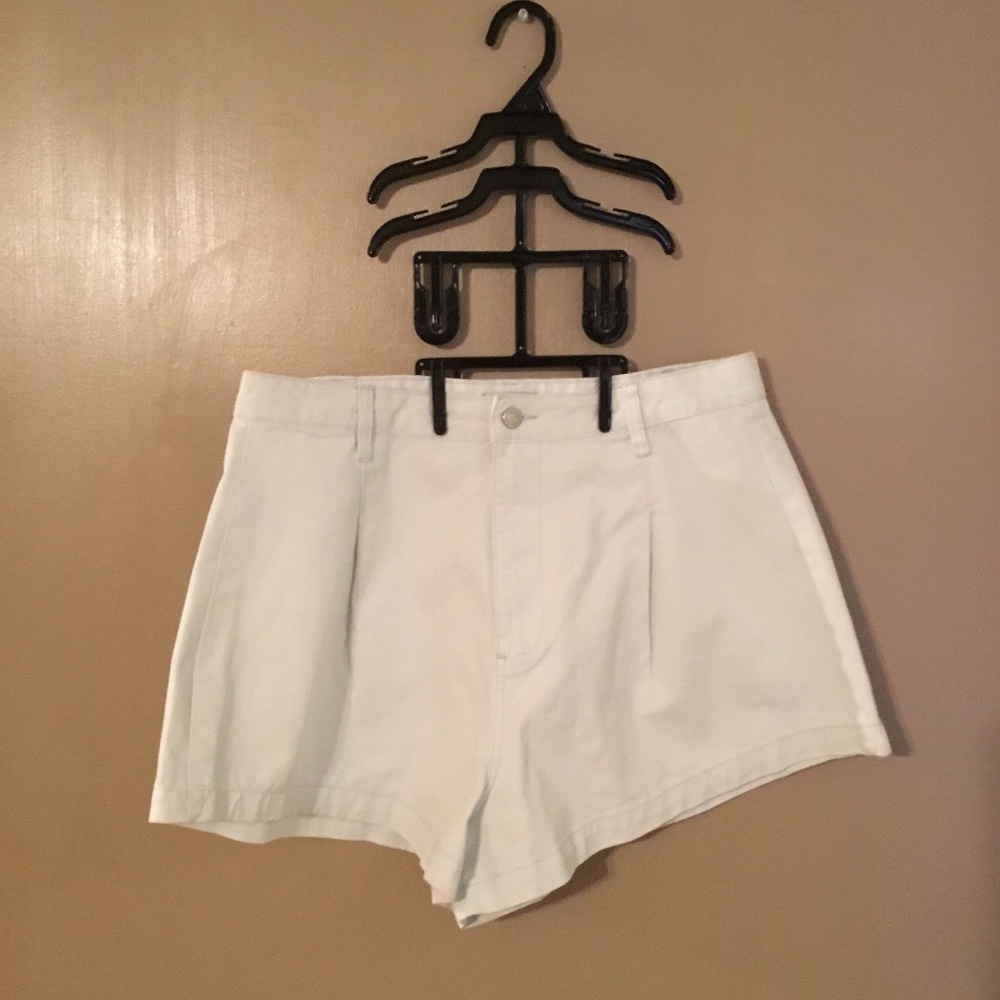 We wore what light wash shorts waist size 32 flare leg style